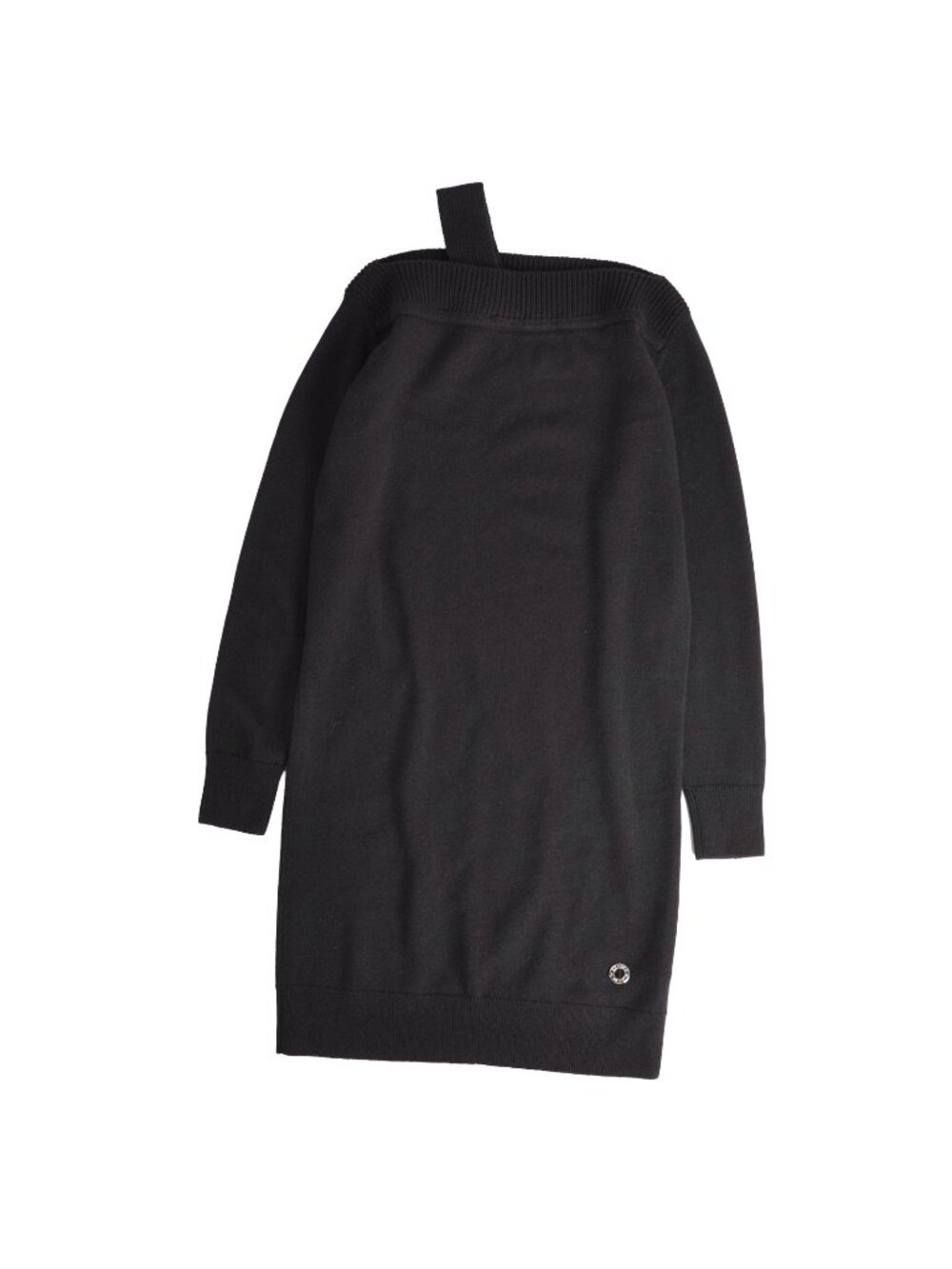 Hermes Dress Knit Long Sleeve Cashmere Black 34